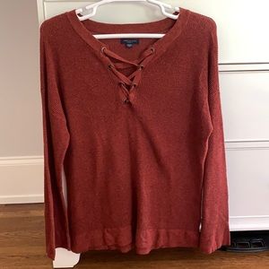 American Eagle jegging fit crimson sweater